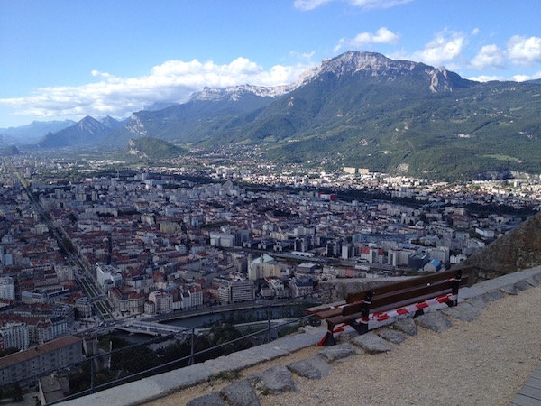 view of Grenoble from Bastille